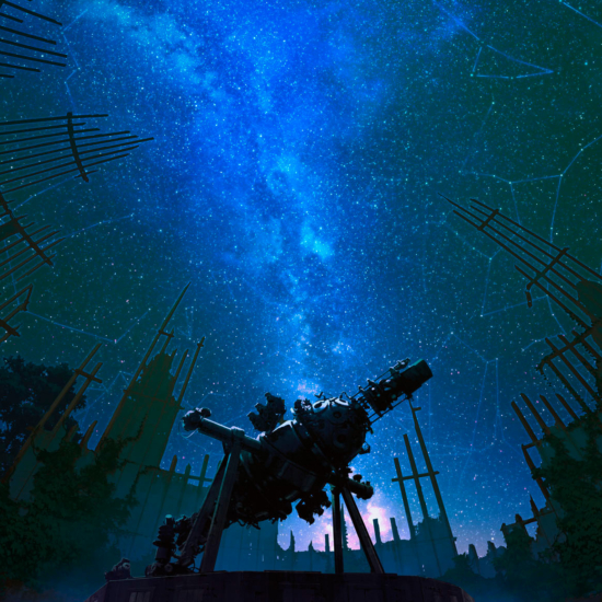mochaの絵画作品　タイトルは、プラネタリウム